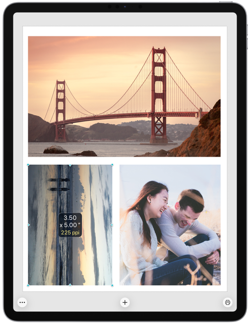 Print to Size app on iPad Pro